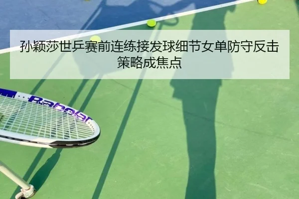 孙颖莎世乒赛前连练接发球细节女单防守反击策略成焦点 | www.hth.comapp